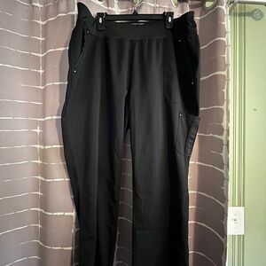 Black womens plus scrub pants
